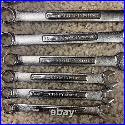 Vintage Craftsman Metric Combination Wrench Set 6mm to 19mm VA USA- Very Clean