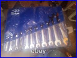 Vintage SK Superkrome Tools 11pc. Metric open end wrench set 6-32 NEW