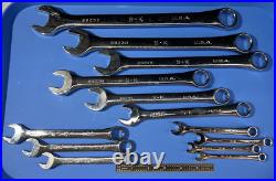 Vintage S-k Tools 39 Piece Sae & Metric Combination Wrench Set Used High Polish