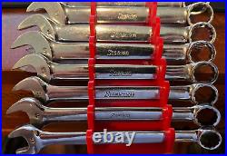 Vintage Snap-on Tools 10pc 10-19mm Metric 12pt Short Combination Wrench Set USA