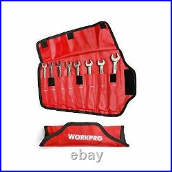 WORKPRO 16-piece SAE/Metric Ratcheting Combination Wrench Set, Flex Head Comb