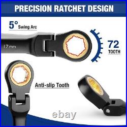 WORKPRO 22PC Ratcheting Wrench Set Combination Wrench Metric 6-18mm SAE 1/4-3/4