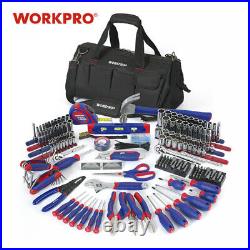 WORKPRO 322PC Home Repair Hand Tool Kit Basic Household Tool Set with Carrying Bag