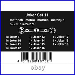 Wera 05020013001 6000 Joker 11 Set 1 Set of ratcheting Combination Wrenches