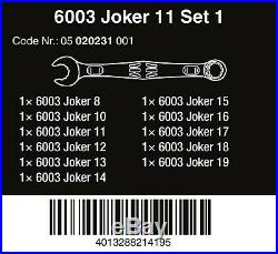 Wera 6003 Joker Combination Wrench Set 11 Piece Metric 05020231001