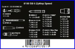 Wera 8100 SB 6 Zyklop Speed Ratchet Set 3/8 Drive Metric 29 Piece 05004046001