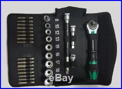 Wera Tool Ratchet Zyklop Speed Socket Wrench Spanner Set 3/8 Bit 29 Pc Metric