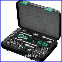 Wera Tool Zyklop Ratchet Wrench Socket Bit Set Combination 1/4 Matric Suitcase