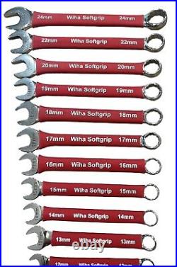 Wiha 15pc Metric SoftGrip Combination Wrench Set, 8mm 24mm 50087 FREE SHIPPING