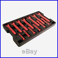Wiha 20196 13 Piece Insulated Open End Wrench Metric Tray Set