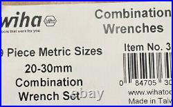 Wiha 30486 Combination Metric Jumbo XL 9 Piece Wrench Set 20mm 30mm New