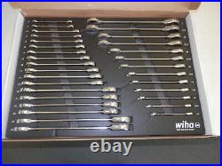 Wiha SAE and Metric Ratcheting Wrench Tray Set 31 Pieces
