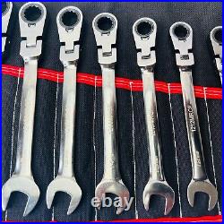 Williams 12pc Metric Reversible Ratcheting Combo Flex Head Wrench Set 8mm-19mm