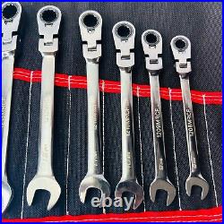 Williams 12pc Metric Reversible Ratcheting Combo Flex Head Wrench Set 8mm-19mm