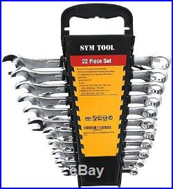 Wrench Set 22 Piece Combo Set SAE and Metric By SYM Tools