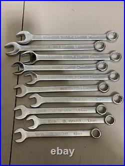 Wright Metric Combination Wrench Set 27 to 18 mm Very Good Condition