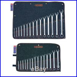 Wright Tool 715 Combo Wrench Set Bundle with 752 Metric Combo Wrench Set