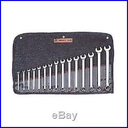 Wright Tool #952 15-Piece Full Polish Metric Combination Wrench Set