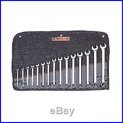 Wright Tool 952 Full Polish Metric 12 Point Combo Wrench Set, 7mm-22mm 15PC