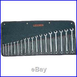Wright Tool #958 18-Piece Full Polish Metric Combination Wrench Set, New