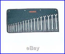 Wright Tool 958 Full Polish Metric Combination Wrenches 7mm 24mm (18-Piece)