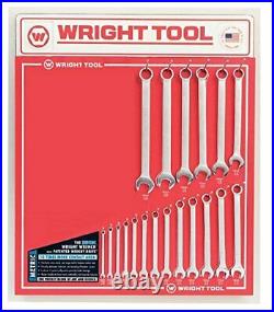 Wright Tool D980 19 Piece Metric Combination Wrenches Full Polish