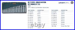 Wright Tool WRIGHTGRIP 2.0 12 Point Combination Wrench Set 18 Pieces Metric 758