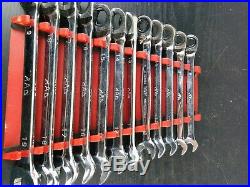 #ac739 RARE! Mac 12pc Ratcheting Wrench Set Metric 8-19mm 6 point Reversible