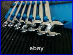 #aj933 Vintage Snap On Metric Angle Wrench Set 10-17mm VSM807