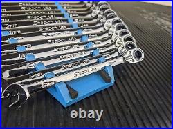 #ax516 NEW Snap-on Metric Wrench Set FLANK PLUS Reversible Ratcheting 8-19mm