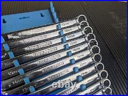 #ax844 Blue Power Ratcheting Wrench Set 12 piece Metric 8mm-19mm