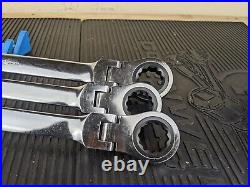 #bb719 GearWrench 21mm 22mm 24mm Metric XL Flex Head Ratcheting Wrench Set